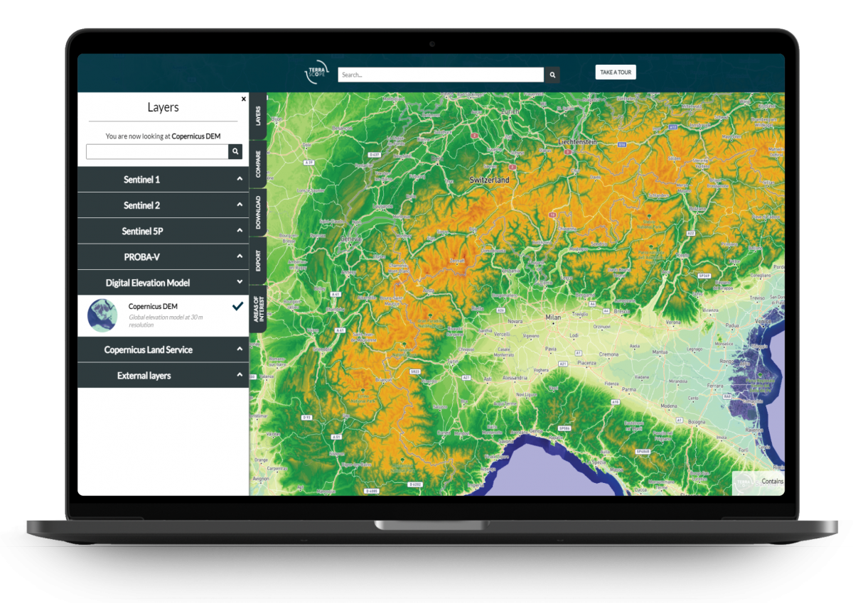 Copernicus Digital Elevation Model now available Terrascope